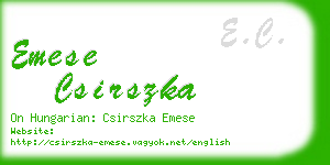 emese csirszka business card